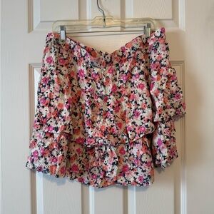 Universal Thread Floral Ruffle Skirt